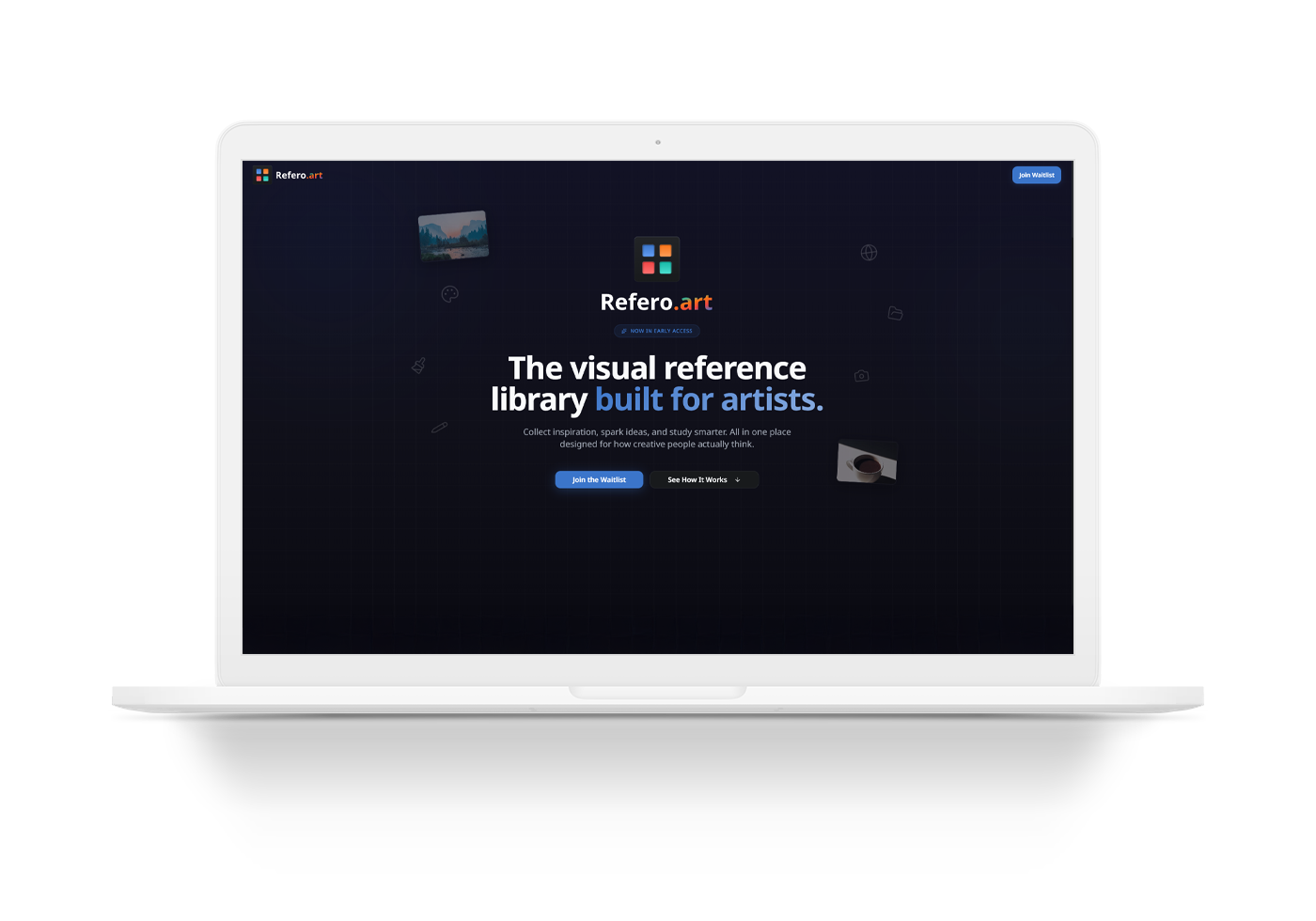 Refero.art splash page image